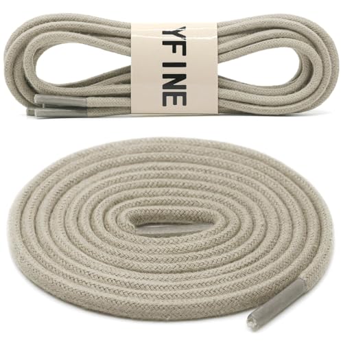 YFINE رباط أحذية دائري مشمع YFINE: 2 زوج 31 بوصة رباط أكسفورد كاكي للأحذية الرسمية والأحذية الطويلة - Image 2