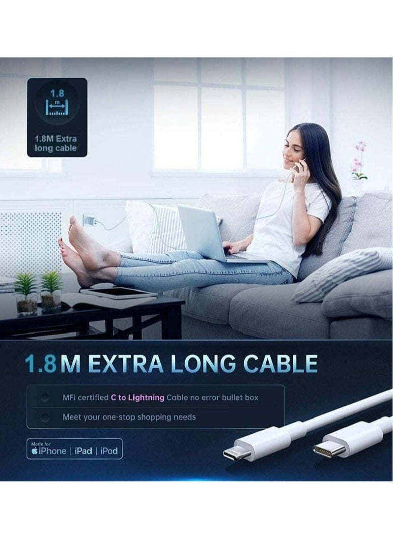 Generic - [Apple MFi Certified] USB-C to Lightning Cable 20W, Stuffcool 2 Pack 6.6FT Power Delivery Fast Charging Data Sync Type C PD Quick Charger Compatible with iPhone 12/12 Pro/11/XS/XR/X 8/iPad - Image 1