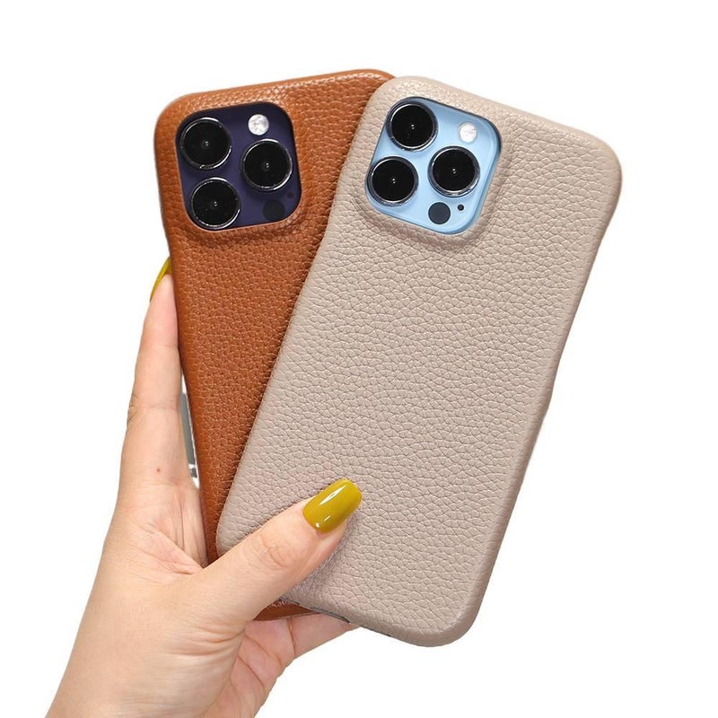 Protective Case | Gray | PU+PET | Leather Texture | Drop Protection | Shockproof Cover for iPhone 15 / 15 Plus / 15 Pro / 15 Pro Max - Image 3
