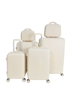 6-Piece Set Of Bags Modern And Suitable For All Trips With Comfort And Ease two Personal Care  Strong Solid And Light In Weight