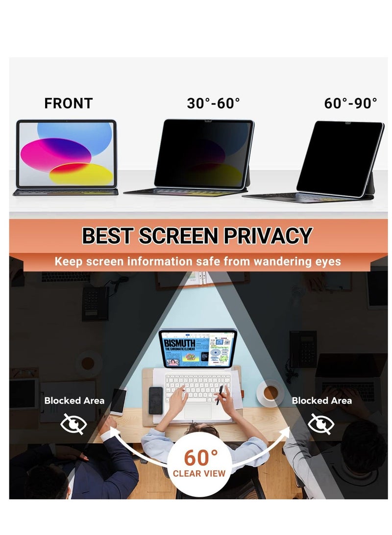 Privacy Screen Protector for iPad Pro 13 Inch M4 2024, Removable Screen Film with 30-Degree Anti-Spy Privacy Filter, Detachable and Reusable, Matte Finish - Image 3