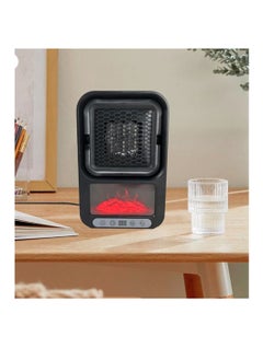 eBasket 180 Degree Rotating Portable Electric Heater with 600 Watts Remote Control, Decorative Heater for Home and Office with Interior Light and Leather Handle, Hot Air Diffuser with Timer  - Image 1