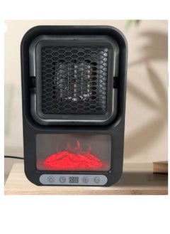 eBasket 180 Degree Rotating Portable Electric Heater with 600 Watts Remote Control, Decorative Heater for Home and Office with Interior Light and Leather Handle, Hot Air Diffuser with Timer  - Image 2