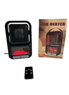 eBasket 180 Degree Rotating Portable Electric Heater with 600 Watts Remote Control, Decorative Heater for Home and Office with Interior Light and Leather Handle, Hot Air Diffuser with Timer  - Image 3