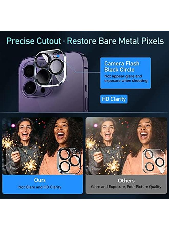 erorex 3 Plus 3 Pack Compatible With Iphone 14 14 Plus 14 Pro Pro Max Screen Protector Tempered Glass And Camera Lens Protector Support Fingerprint Unlock Bubble Free Iphone 14 Pro  - Image 5