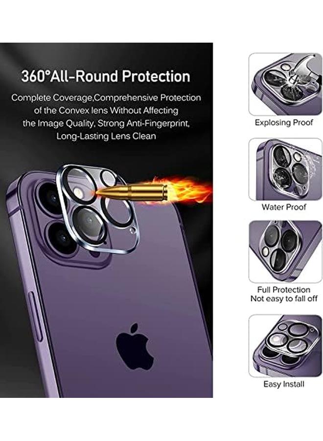 erorex 3 Plus 3 Pack Compatible With Iphone 14 14 Plus 14 Pro Pro Max Screen Protector Tempered Glass And Camera Lens Protector Support Fingerprint Unlock Bubble Free Iphone 14 Pro  - Image 4