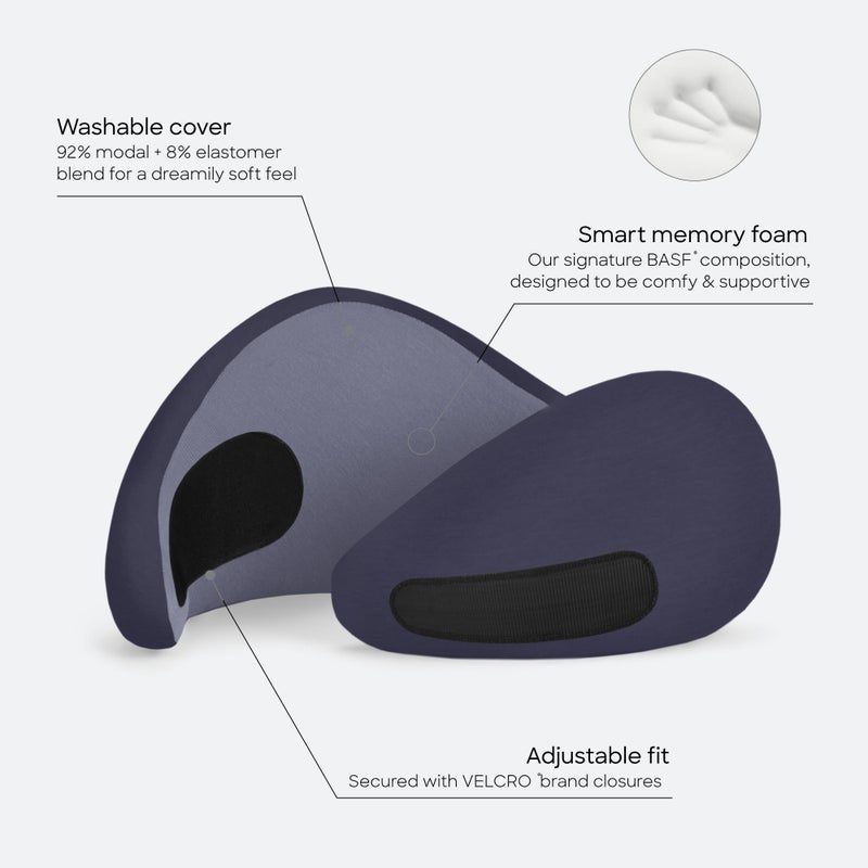 OSTRICH PILLOW Ostrichpillow Go Neck Pillow, Travel Pillows for Airplanes, Premium Memory Foam Travel Pillow, 360Âº Ergonomic Design, Asymmetrical Sides, Travel Bag Included, Washable Modal Cover - Image 4