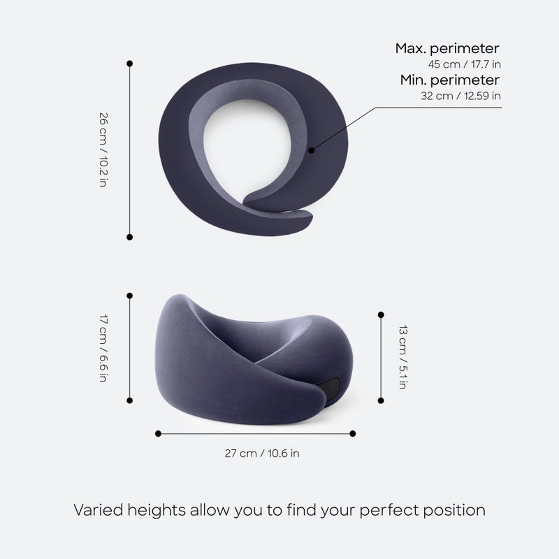 OSTRICH PILLOW Ostrichpillow Go Neck Pillow, Travel Pillows for Airplanes, Premium Memory Foam Travel Pillow, 360Âº Ergonomic Design, Asymmetrical Sides, Travel Bag Included, Washable Modal Cover - Image 5