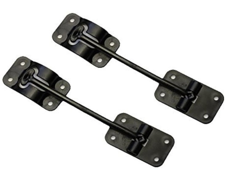 H Bowes 2 Pack RV TStyle Door Holder Catch 6 for Latch Holder Camper Trailer Cargo Hatch Black