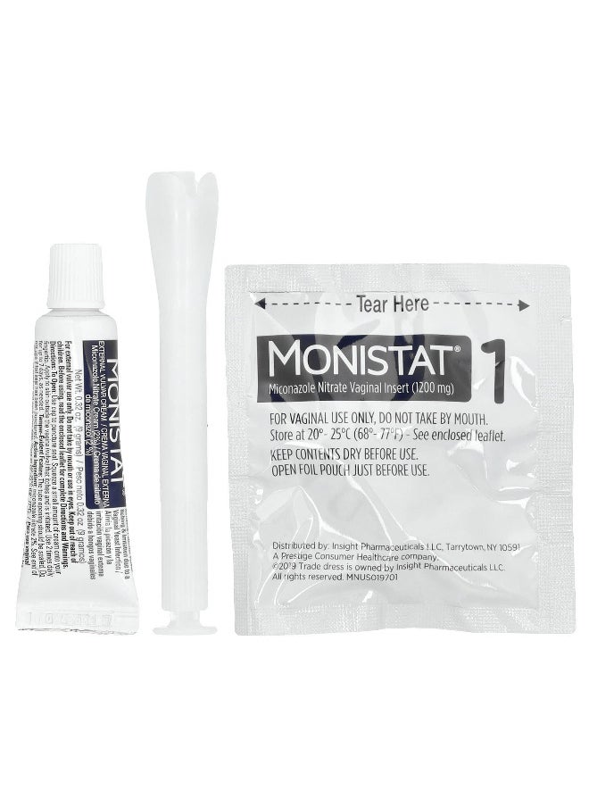 Monistat Monistat, 1-Day Treatment Combination Pack, Day or Night™ Ovule®, Maximum Strength, 1 Ovule® Insert, 2.6 g + 0.32 oz (9 g) Tube  - Image 3