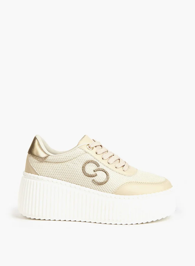 Celeste Women's Logo Applique Lace-Up Sneakers