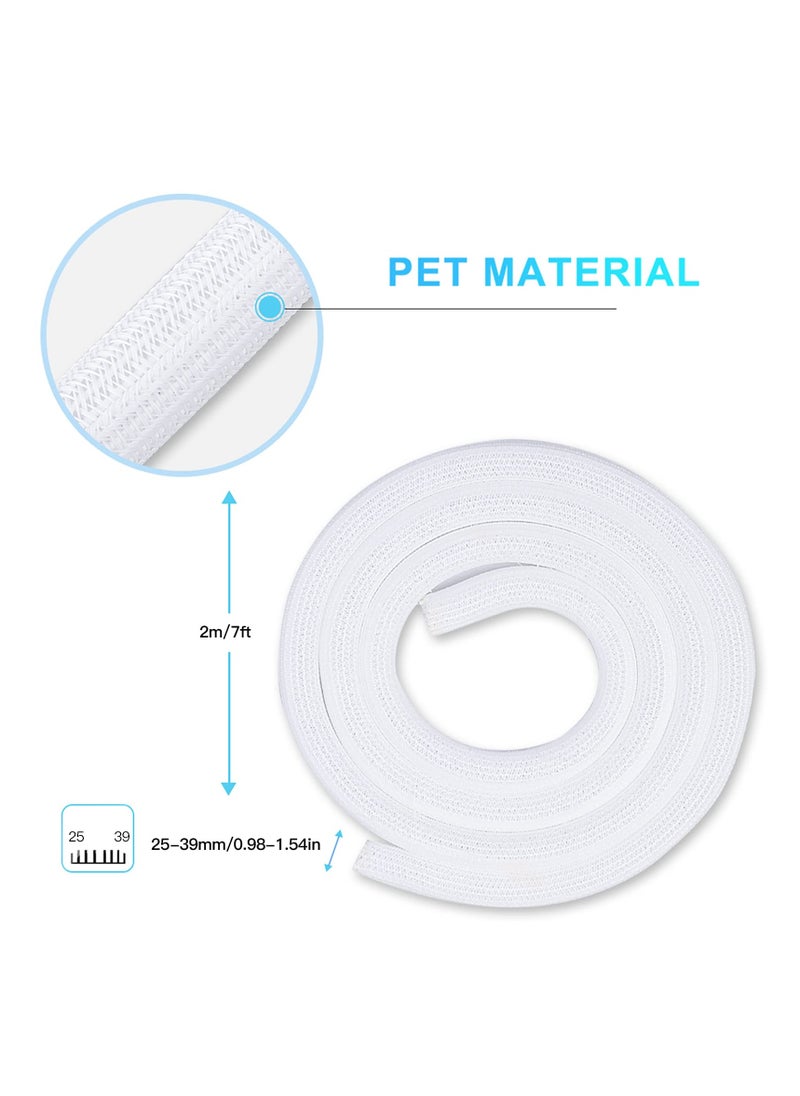 Generic Adjustable Braided Cable Sleeve, Wire Management Sleeve Hider for TV, Desk PC, Cable Wraps with Flame Retardancy, Wires Organizer and Protector (White/2m)  - Image 2