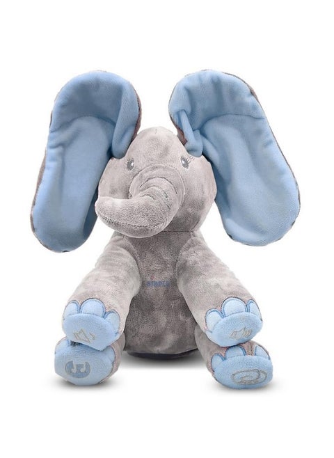 Kyle Elephant Stuffed Animal Toy - Animated Plush Blue Singing Elephant, Interactive Musical Peek-A-Boo For Babies And Kids, Perfect For Toddlers, Ages 0 And Up