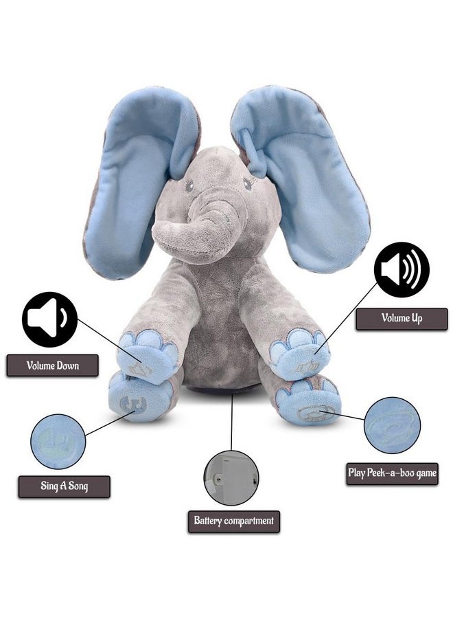 Dimple - Kyle Elephant Stuffed Animal Toy - Animated Plush Blue Singing Elephant, Interactive Musical Peek-A-Boo For Babies And Kids, Perfect For Toddlers, Ages 0 And Up - Image 1