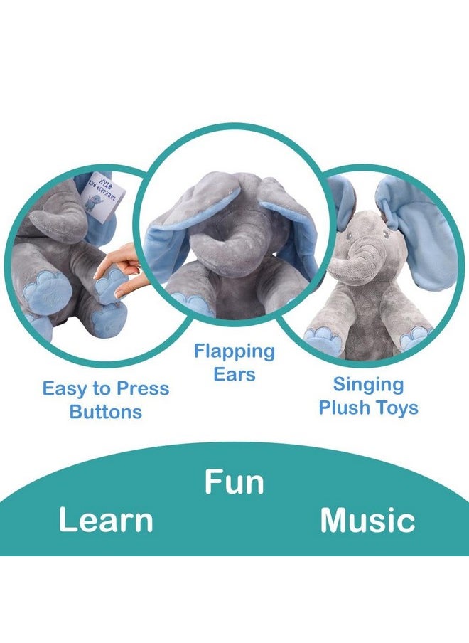 Dimple - Kyle Elephant Stuffed Animal Toy - Animated Plush Blue Singing Elephant, Interactive Musical Peek-A-Boo For Babies And Kids, Perfect For Toddlers, Ages 0 And Up - Image 1