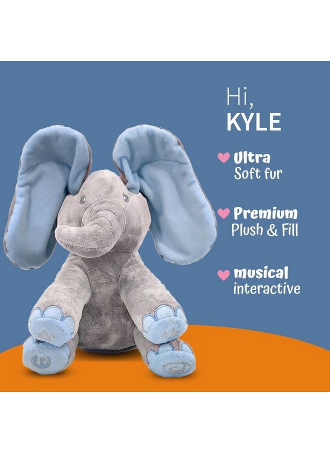Dimple - Kyle Elephant Stuffed Animal Toy - Animated Plush Blue Singing Elephant, Interactive Musical Peek-A-Boo For Babies And Kids, Perfect For Toddlers, Ages 0 And Up - Image 1