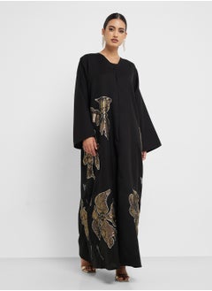 hayas closet Embellished Flared Sleeve Abaya  - Image 5