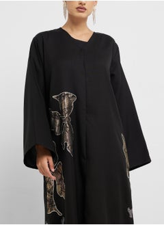hayas closet Embellished Flared Sleeve Abaya  - Image 3