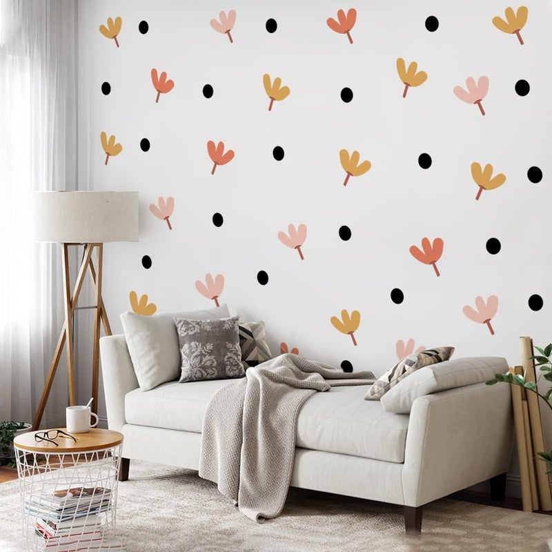 DEKOSH Boho Decor Wall Decals  Peel and Stick Flower Decals for Wall in Multiple Colors - Image 3
