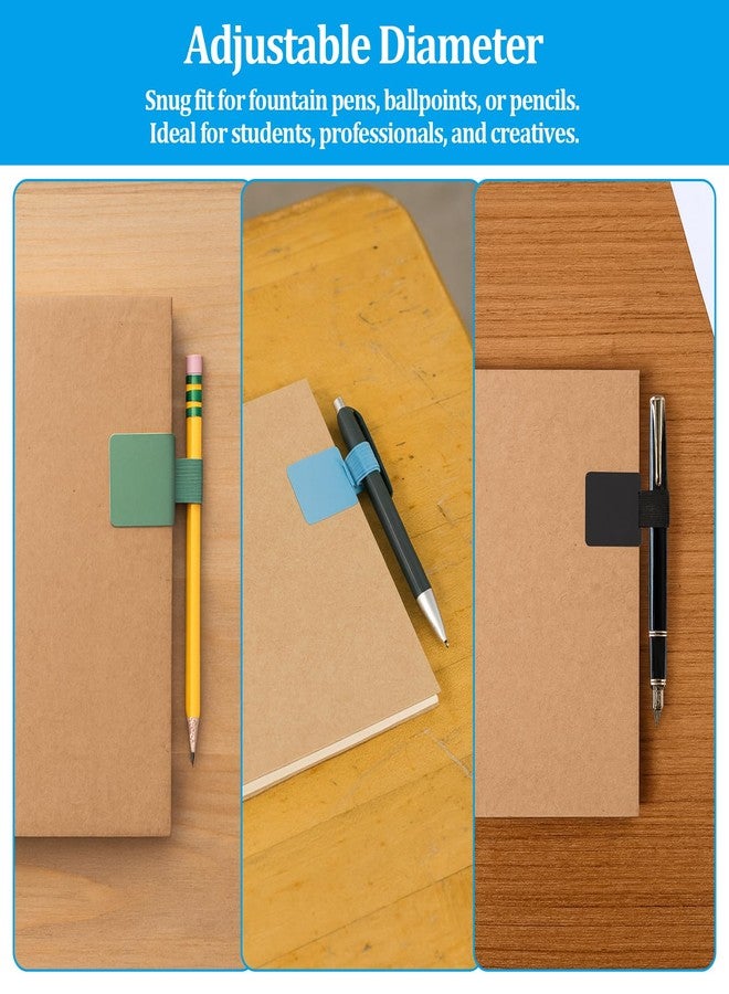 Bolsdoic 5 PCS Pen Loop Holder, Self-Adhesive Pencil Holder Elastic Design, Notebook Pen Holders with 5 Colors, Mixed Color Loops for Notebooks, Diaries, Planners, Journal - Image 4