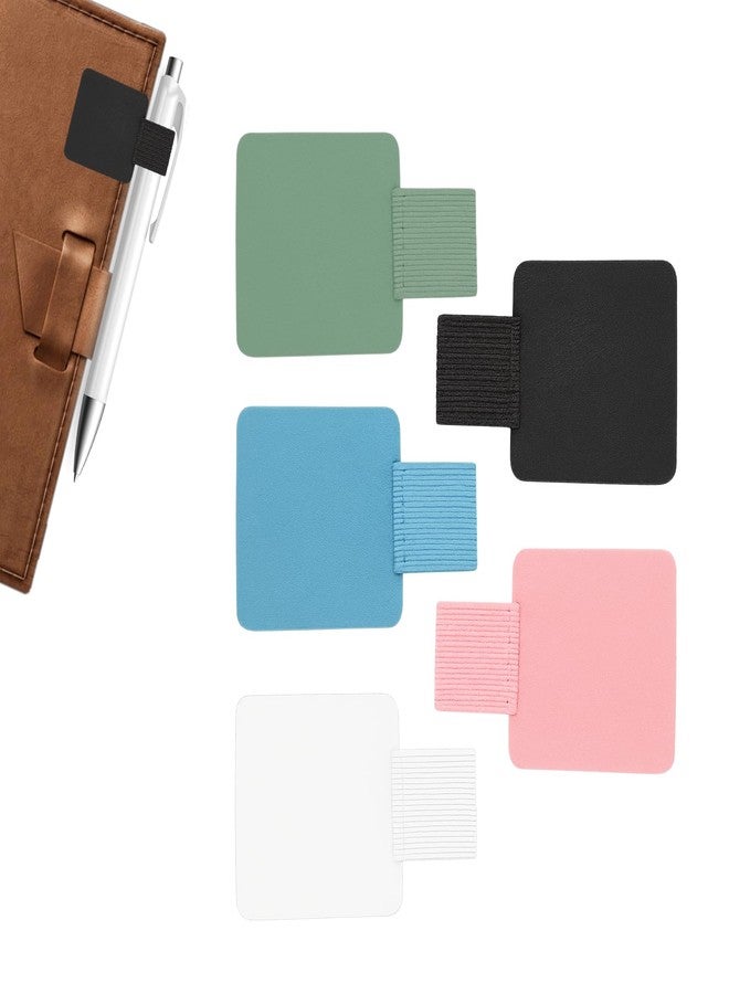 Bolsdoic 5 PCS Pen Loop Holder, Self-Adhesive Pencil Holder Elastic Design, Notebook Pen Holders with 5 Colors, Mixed Color Loops for Notebooks, Diaries, Planners, Journal - Image 1