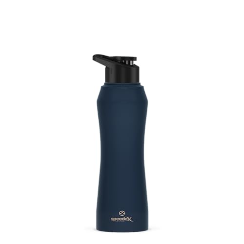 Speedex Stainless Steel Dark Blue Water Bottle 1 Litre with Sipper Cap – Leak-Proof, Durable, Lightweight | Ideal for Office, School, Travel | Single Bottle (1000ml) - Image 1