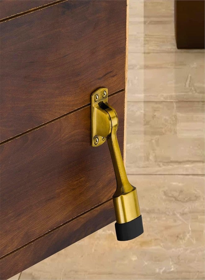 Tshot Brass Antique Door Stopper with Rubber Grip Home | Rubber Door Stopper| Door Holder | Floor Door Stopper | Door Stoper to Stop Door for All Door Home | Office | Hotel (11.5 Cm) (Pack of 1) - Image 1