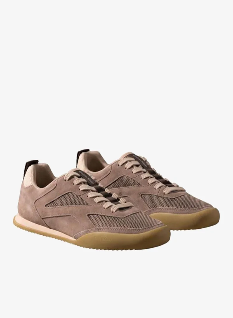 Calvin Klein Low-Profile Reflective Mesh Suede Trainers