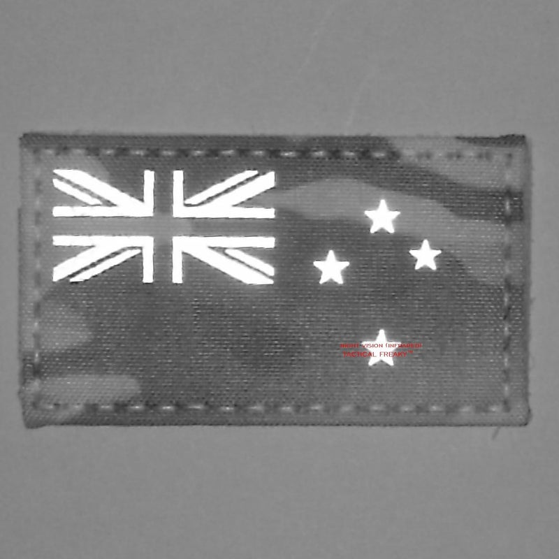 Tactical Freaky IR New Zealand Flag Infrared 2x3.5 IFF Tactical Morale Hook Patch (Multicam) - Image 4