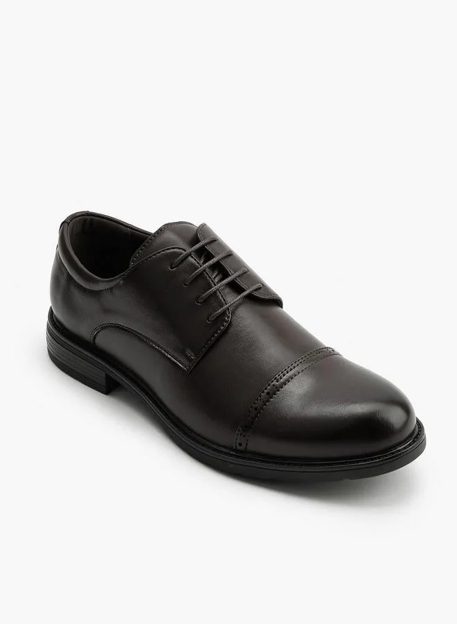 DUCHINI BROWN Men'S Solid Lace-Up Derby Shoes for Men | Best Price UAE