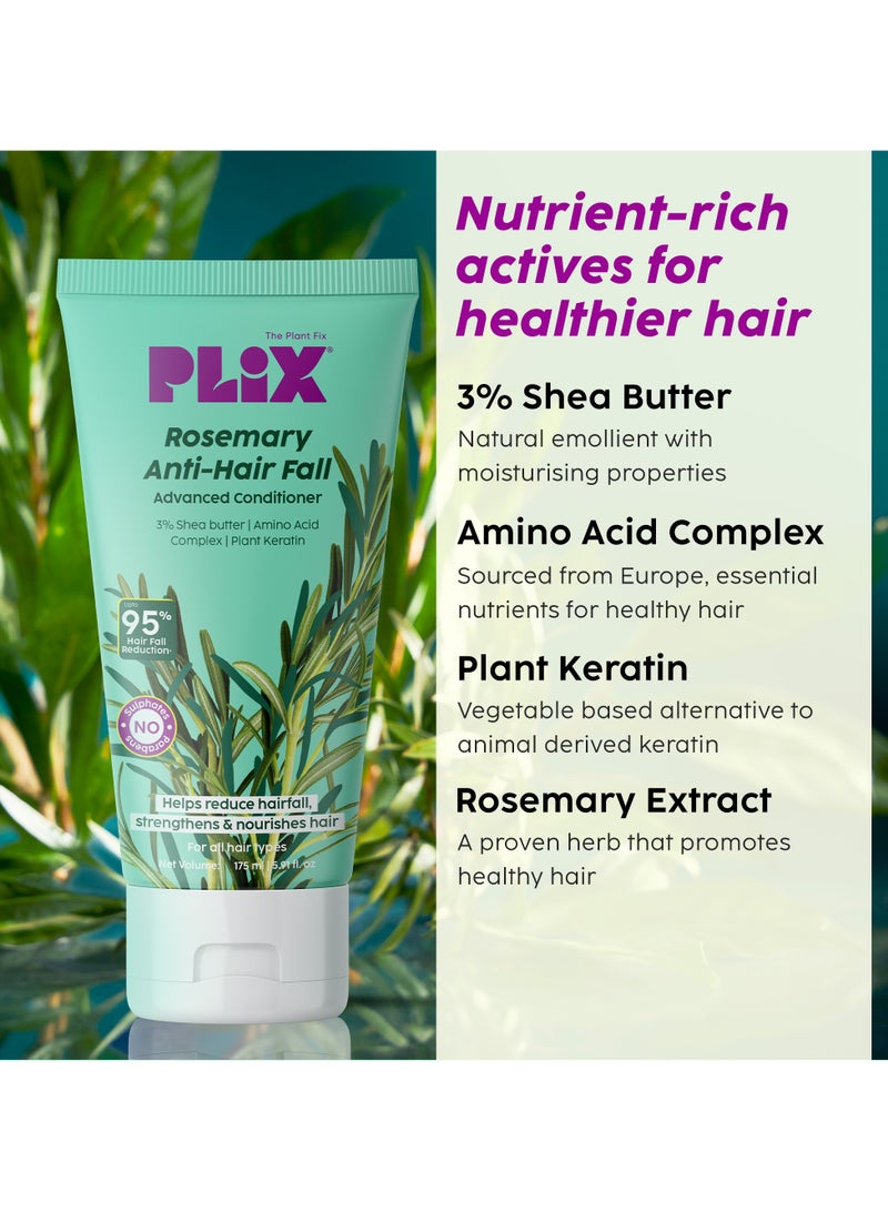 PLIX THE PLANT FIX Rosemary Anti Hairfall Regime Combo 3% Redensyl Serum, Advanced Shampoo And Conditioner - Image 4
