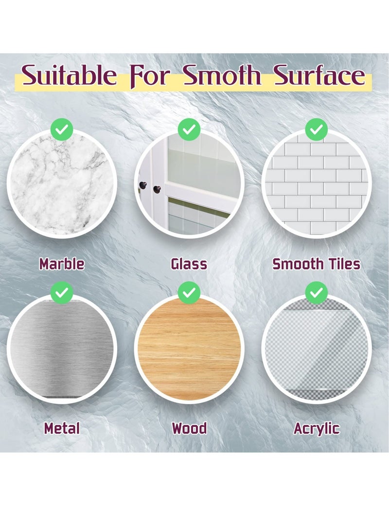 Excefore Ceiling Hooks, Self Adhesive Stainless Steel Eye Hooks, No Hole Hanger, Transparent Waterproof Seamless Oilproof Wall Hooks 4.5KG(max) for Hanging Plant Lights(10PCS) - Image 4