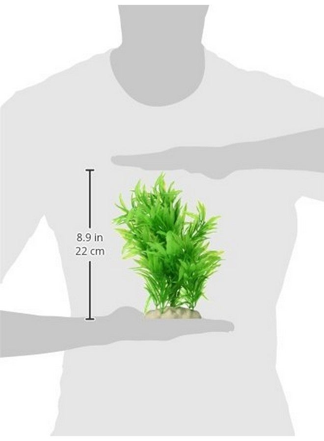 CNZ Aquarium Decor Fish Tank Decoration Ornament Artificial Plastic Plant Green (8.9-inch Green) - Image 2