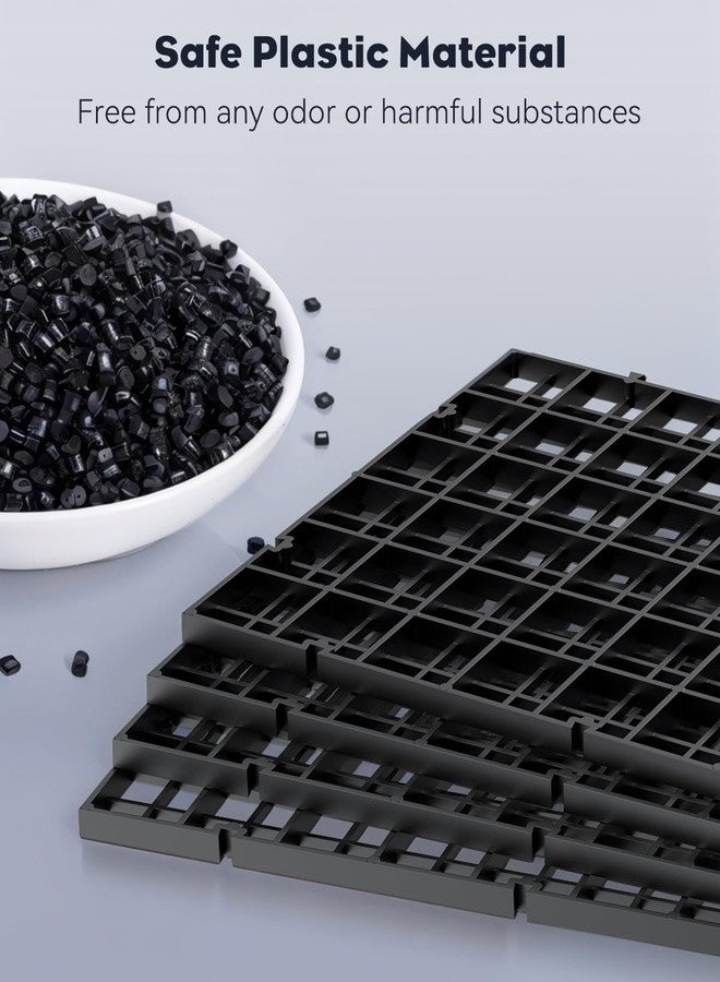 Pawfly 8 Pack Aquarium Fish Tank Divider, Plastic Aquarium Grid Divider, Egg Crate Divider Tray Grid Fish Tank Bottom Isolation Separator for Aquarium Fish and Plants, Black - Image 3