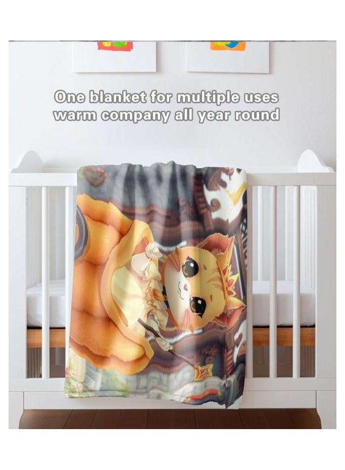 عام بطانية رقيقة من الفانيلا الكرتونية للأطفال والرضع (دافئة ومريحة، ومناسبة للنوم والألعاب) 70 سم * 100 سم - 926 - Image 3