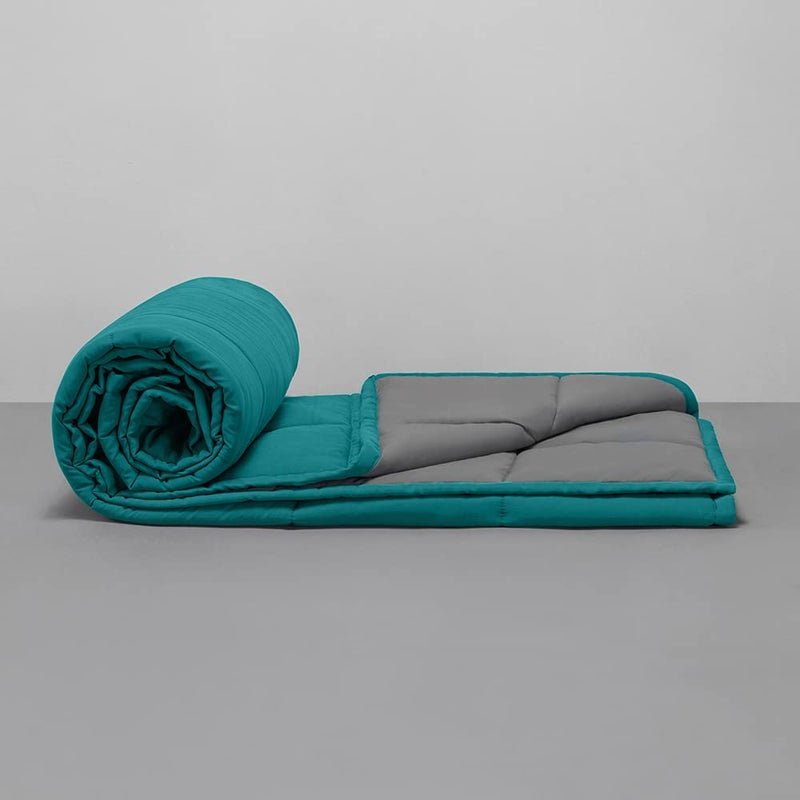 Sleepyhead Sleepyhead 220 Gsm Microfiber Reversible Comforter (Ocean Blue & Ash Grey, 90"X60"; Single Size), 200 tc - Image 5