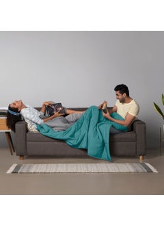 Sleepyhead Sleepyhead 220 Gsm Microfiber Reversible Comforter (Ocean Blue & Ash Grey, 90"X60"; Single Size), 200 tc  - Image 2