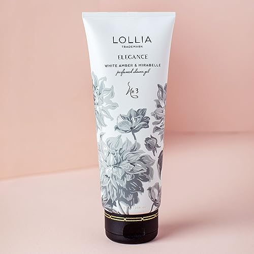 LOLLIA Elegance Shower Gel 8 fl oz White Amber Mirabelle Scented Shower Gel Body Wash Shea Butter Body Wash Bath Wash for Women Beautiful Shower Gel Moisturizing Body Wash - Image 3