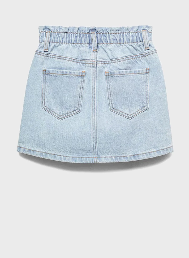 MANGO Kids Essential Denim Skirt