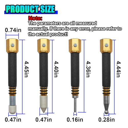 UHANBUT 4PCS PDR Tap Down Tool, Pen Shape Knockdown Remover, Car Paintless Dent Removal Kit, Portable Car Body Bulge Repair Tools, Anti Dent Automotive Damage Traceless Repair DIY Tool - Image 2