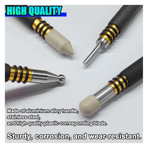 UHANBUT 4PCS PDR Tap Down Tool, Pen Shape Knockdown Remover, Car Paintless Dent Removal Kit, Portable Car Body Bulge Repair Tools, Anti Dent Automotive Damage Traceless Repair DIY Tool - Image 4