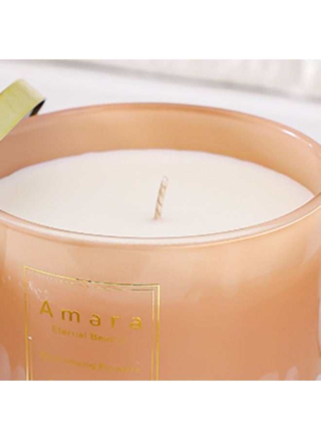 DANUBE HOME Amara Ombre Glass Wax Candle – Scented Decorative Candle In Elegant Gradient Jar For Home, Living Room, Bedroom, Spa, Gifting & Aromatherapy Relaxation Rust D11X8Cm  - Image 2