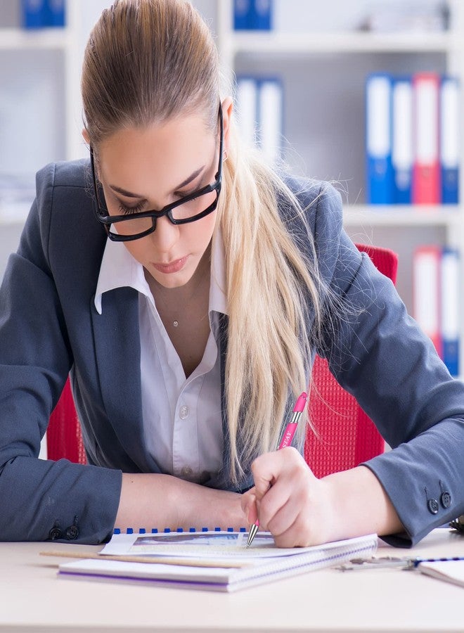 Zonon 12 Pcs Inspirational Pens Bulk Motivational Ballpoint Pen with Stylus Tip Inspirational Graduation Gifts for Teacher Coworkers School Office Supplies Black Ink(Pink,Motivational Style) - Image 5