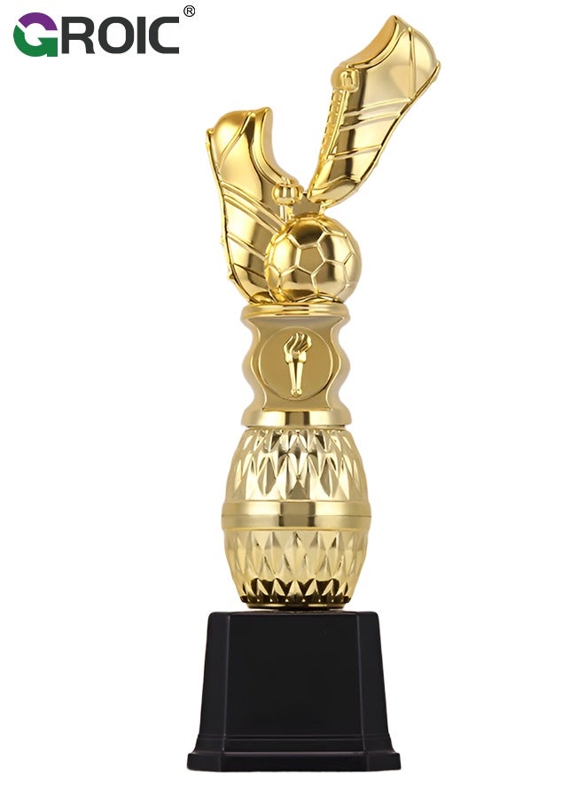 GROIC كؤوس كرة القدم 26.5 سم، كأس كرة قدم مخصص على قاعدة سوداء، كؤوس كرة قدم رئيسية، جائزة كأس كرة القدم - Image 1