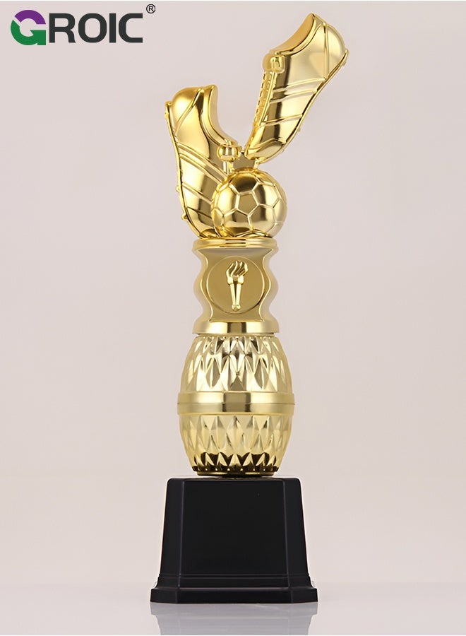 GROIC كؤوس كرة القدم 26.5 سم، كأس كرة قدم مخصص على قاعدة سوداء، كؤوس كرة قدم رئيسية، جائزة كأس كرة القدم - Image 5