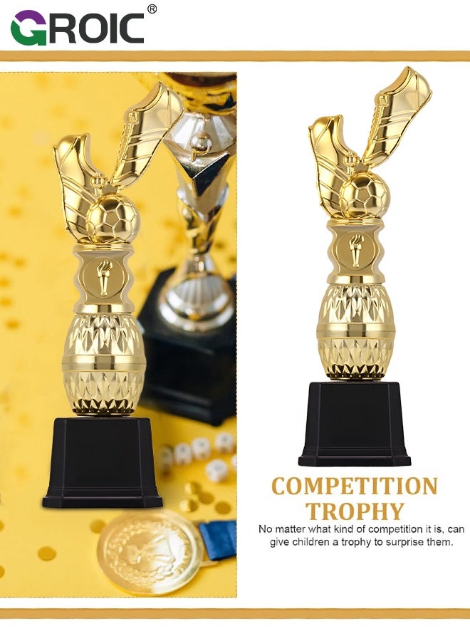 GROIC كؤوس كرة القدم 26.5 سم، كأس كرة قدم مخصص على قاعدة سوداء، كؤوس كرة قدم رئيسية، جائزة كأس كرة القدم - Image 3