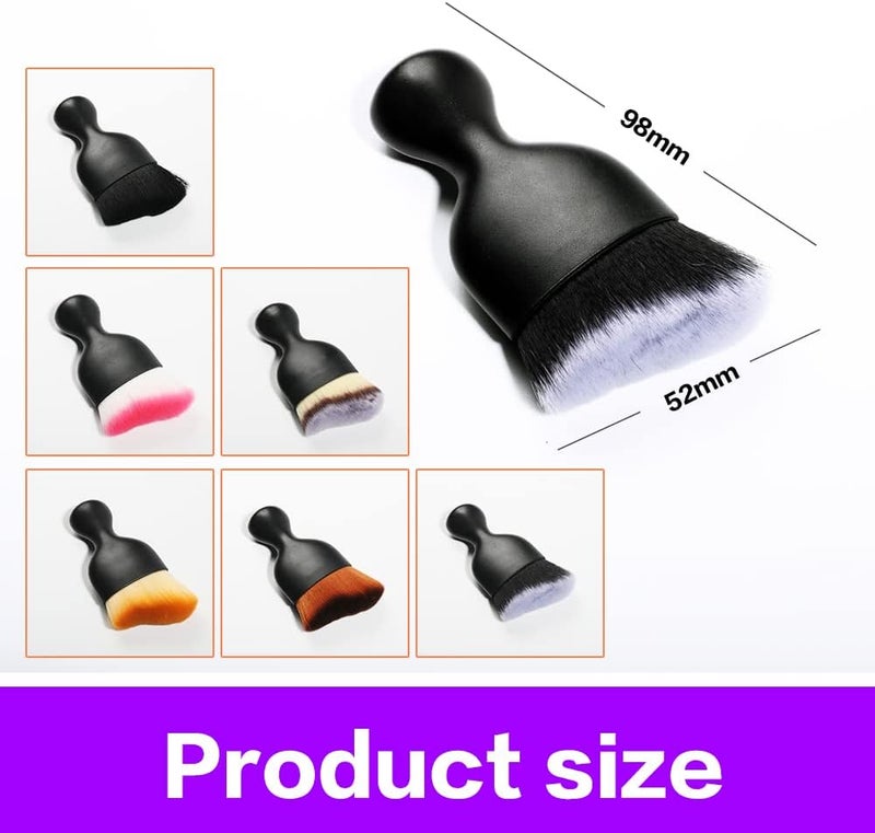 AOCISKA Car Interior Detailing Brush,Soft Bristle Cleaning Brush Car Detailing Brush Dusting Brush,Car Interior Cleaning Tool,Auto Detail Brush Car Dash Duster Brush (Brown with Cap) - Image 4