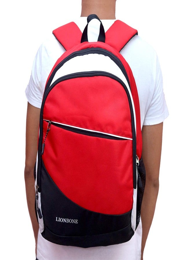 لايون بون حقيبة ظهر متعددة الاستخدامات من ليونبون سعة 24 لترًا (HB-LB-0019-Red-Bk-Wt) - Image 5