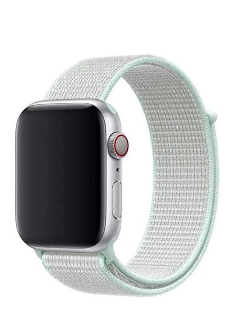 VITION Nylon Sport Band for Apple Watch 45mm 44mm 42mm Soft Replacement Strap for iWatch Teal Tint 