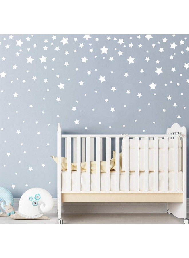 GESTYZ 190 Pieces Star Wall Decals, Matte Vinyl, Nursery Decor, Easy to Use, Removable for Kids Baby Girls Boys Bedroom, Home Decor Stickers Y17 (White) - Image 4